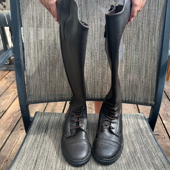 TuffRider Children's Starter Back Zip Field BootsLace-Up Design